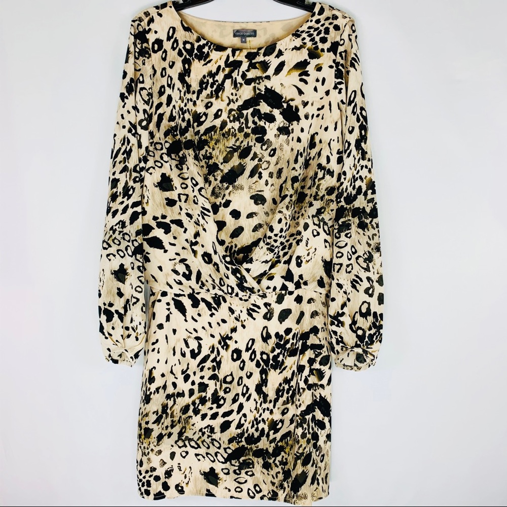 Vince Camuto Leopard Print Fresco Dress Size M